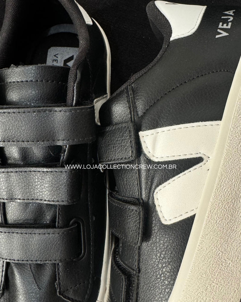Vert Velcro preto