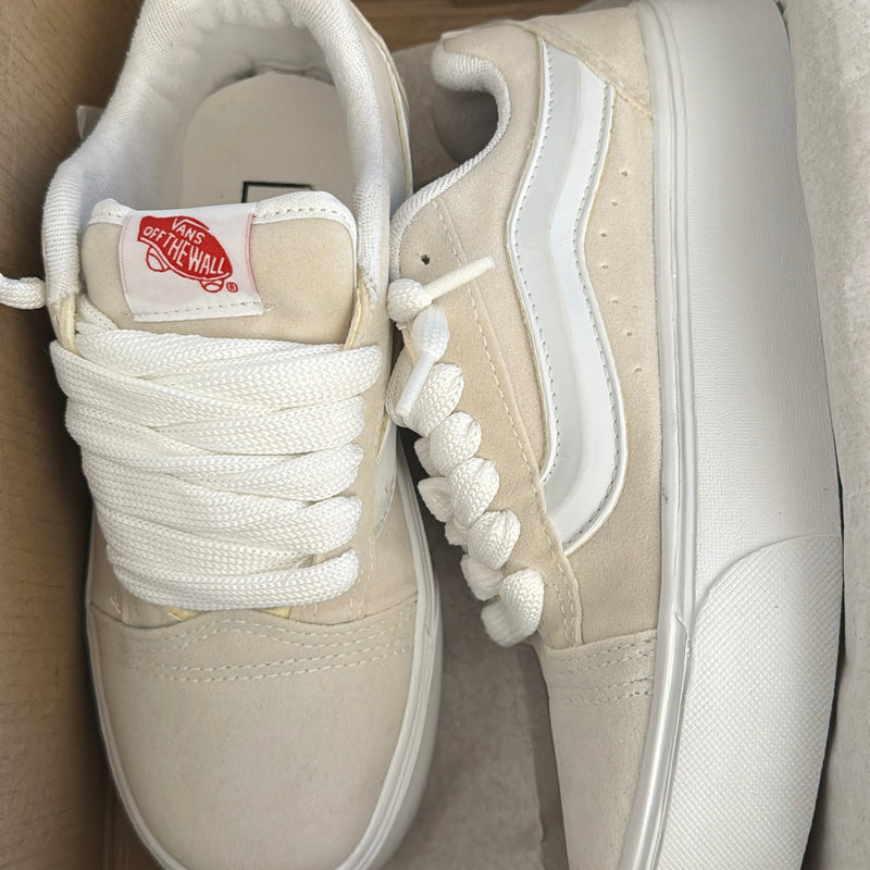 Vans plataforma bege