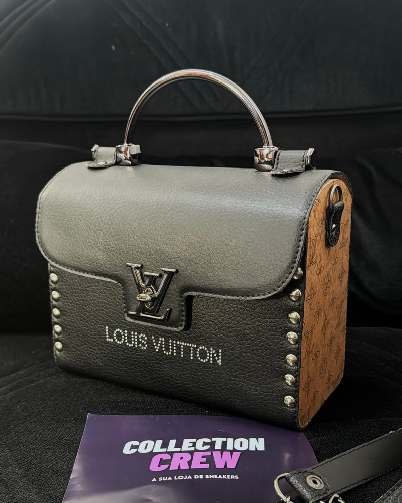 Bolsa LV nacional preta madeira