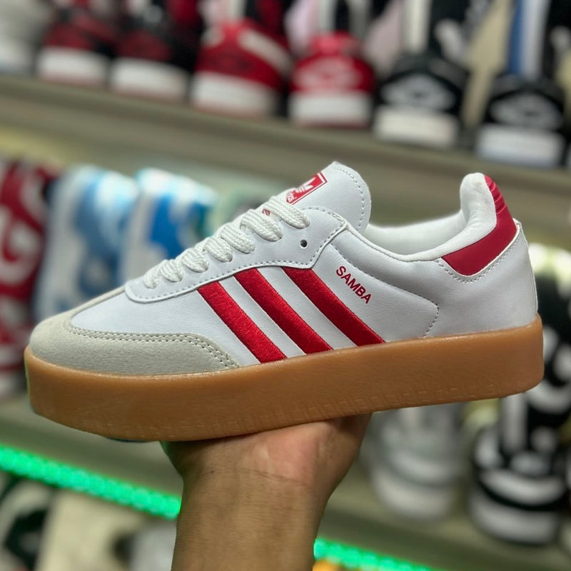 Adidas samba plataforma vermelho