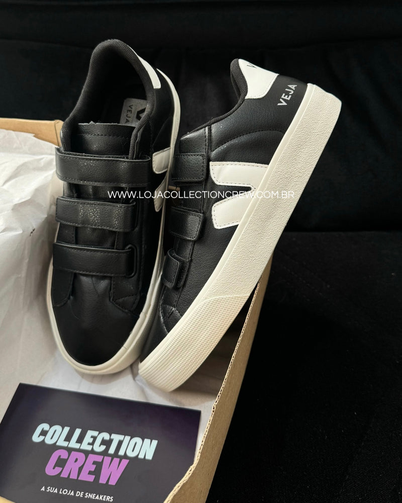 Vert Velcro preto