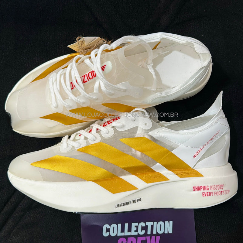 Adi running Pro 4 branco/dourado 1:1